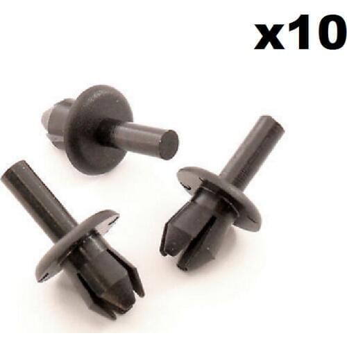 10x For Vauxhall Bumper & Splash Guard Plastic Rivet Body Panel Retaining Trim Clips