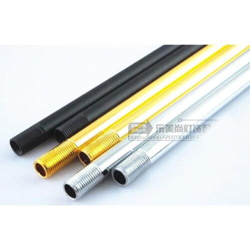 4Pcs/lot, M10*1.0 Pitch Black/Chrome/Gold Straight Tube Outer Teeth Both Ends, Connecting Hollow Tube Lighting Accessories