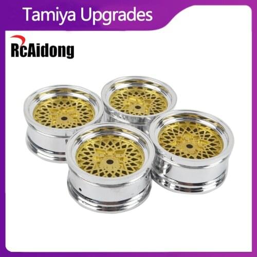 4pcs Plastic Wheels Rims for Tamiya TT01 TT02 1/10 RC On Road Drift Touring Car Upgrades Parts