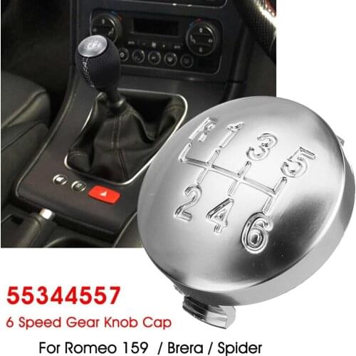 6 Speed Matte Gear Shift Knob Cap Cover Shifter Lever Case Cover for Alfa Romeo 159 Brera Spider 2005-2011 55344557