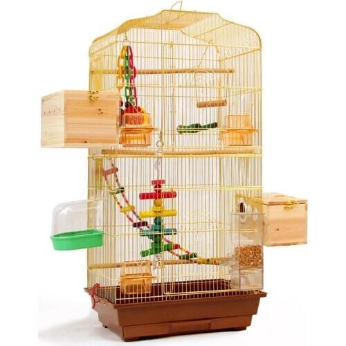 93cm Big Bird Cages for Parrots Bird House Steel Wire Birdcage Large Chastity Cage Steel Hanging Shells Bird Tent Nest Hoose