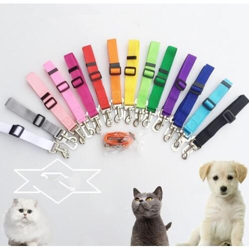 Pet Dog Cat Car Seat Belt Adjustable Harness Seatbelt Lead Leash for Small Medium Dogs Travel Clip Pet Supplies