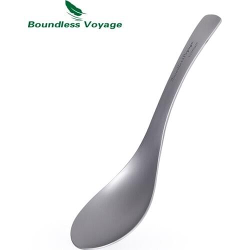 Boundless Voyage Titanium Soup Spoon Meal Rice Ladle Outdoor Household Ti Tableware
