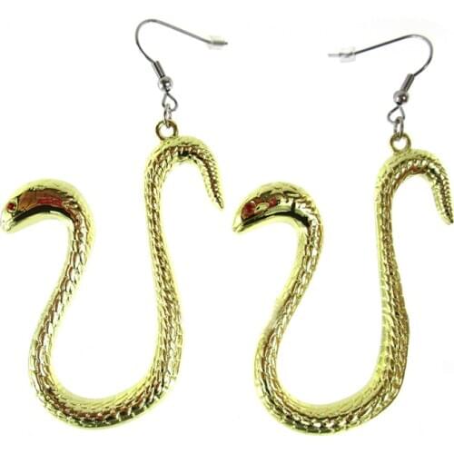 Bsarai One Piece Boa Hancock Hankokku Cosplay Snake Pendants Zinc Alloy Earring Ear Hook