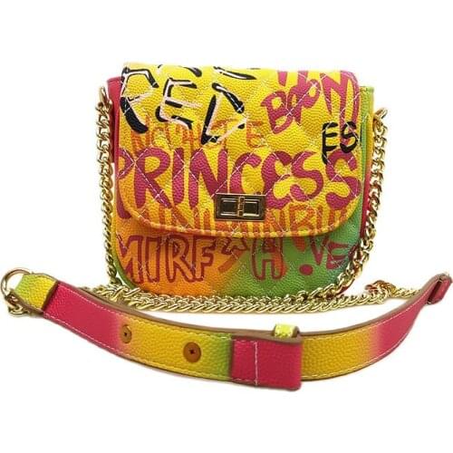 Color Graffiti Bag Women 2019 Chain Bag For Women Luxury Women Bags designer Ladies Purses and Handbags Crossbady Bag sac a main