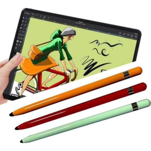 Dual Heads Ends Stylus Portable Tablet Smartphone Stylus Pen Universal Replacement Soft Nib Writing Drawing Capacitive Touch Pen