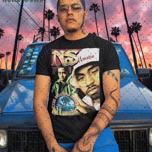 Nas Tshirt Hip Hop Tshirt Nas Illmatic Patch Vintage 90s Rap Tour Tee TShirt