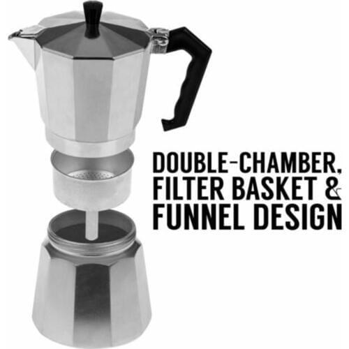 HOT Italian Espresso Maker Coffee Moka Pot Stove Top Octagonal Aluminum Coffee Pot Maker