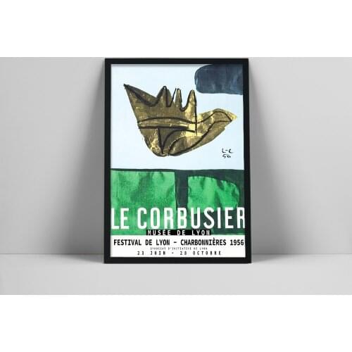 Le Corbusier Art Exhibition poster, Musée National d’Art Moderne print 1954, French Abstract art, Museum Cubrt, exhibition prin