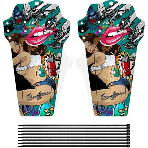 Bicycle wing road mountain bike fender carbon fiber pattern color mountain bike accessories bicycle fender