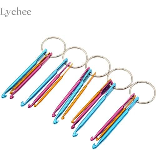 Lychee 5 Sets/Lot DIY Cross-Stitch Knitting Needles Crochet Hook Multicolor Sewing Accessories 3 Sizes