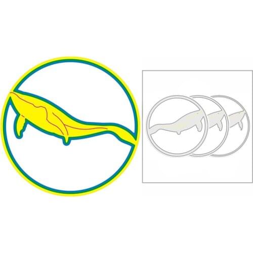 New 2021 Layering Whale Fish Animal Metal Cutting Dies for DIY Scrapbooking and Card Making Decorative Embossing Craft No Stamps