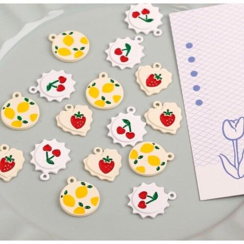 Cute and fun girl earrings pendant material package butterfly fruit homemade earrings DIY necklace jewelry accessories