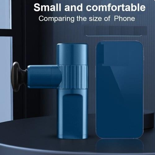 Mini Massage Gun Silent USB Charging Fascia Gun 3200r/min High Speed Deep Muscle Massager Fitness Muscle Relax With 4 Heads