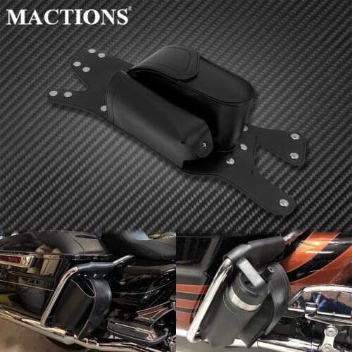 Motorcycle Waterproof Crash Saddlebag Guard Bar Bag With Water Bottle For Harley Touring Electra Glide Street Glide 1997-2021