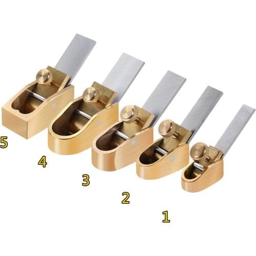 5 Piece Woodworking Plane Cutter Set Curved Sole Metal Copper Luthier Tool Violin Viola Cello Wooden Instrument