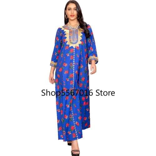 2021 New Arrival African Women Long Sleeve Polyester Printing Plus Size Long Dress African Dresses for Women
