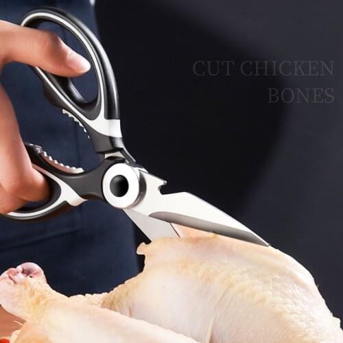 New Powerful Household Stainless Steel Sharp Chicken Bone Scissors Multifunctional Kitchen Scissors