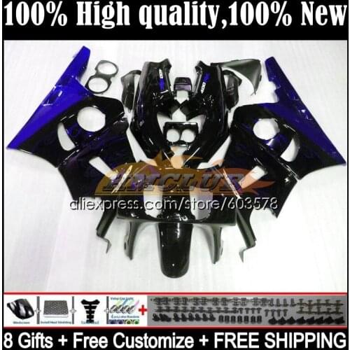 CBR400RR For HONDA NC23 CBR400 RR 1988 1989 1990 1991 1992 1993 32CL.12 CBR 400RR 400 RR 88 89 90 91 92 93 Fairing Blue flames