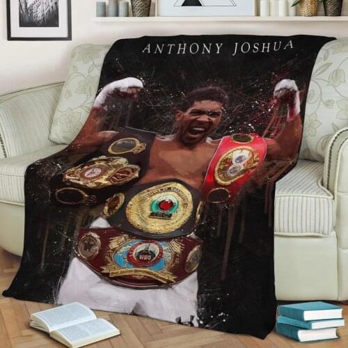 Anthony Joshua 3D Print Plush Blanket Throw On Sofa Home Decor Soft Warmth Washable Nap Blanket Dropshipping