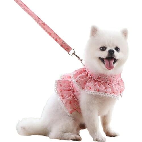 Small Dog Harness Vest Cat Puppy Dog Leash Lead Yorkshire Yorkies Shih Tzu Maltese Poodle Bichon Doggie Costume Pet Chest Strap