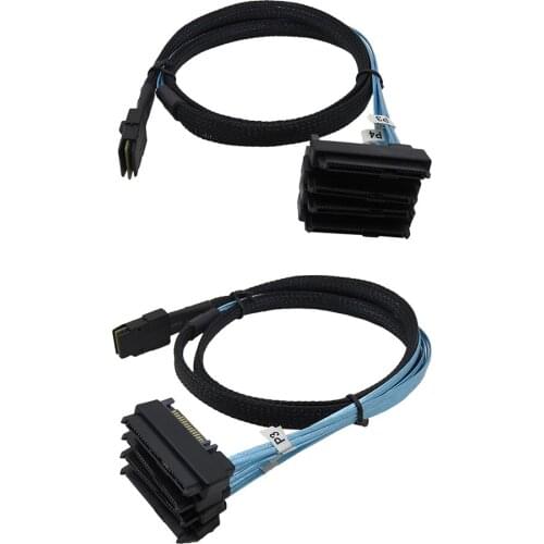 Sas Sata Cable Internal Mini Sas 36 Pin Sff-8087 To (4) 29 Pin + 15 Pin Sff-8482 Connector With Sata Power Supply