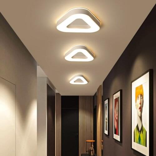 Modern LED Chandelier For Holly aisle corridor Bedroom Diameter 240mm Black or White Square/Round/Triangle led Chandelier Lights