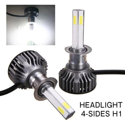1 Pair H1 LED Car Headlight 180W 20000LM High Low Beam 6000K White Refit Fog Headlamp Bulbs Fit 12V 24V Vehicle
