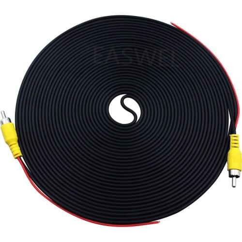 10M Reverse Rear View Parking Camera Video Cable With Detection Wire RCA CAR