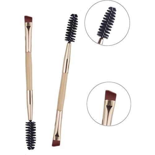 Waylike Bamboo Handle Single Brush Angled Eyebrow Brush Makeup Brush Beauty Tool