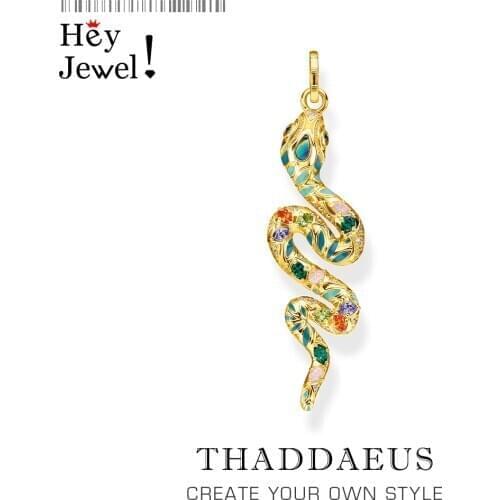 Pendant Bright Golden-coloured Twisted Snake,2020 Summer Boho Jewelry Pure 925 Sterling Silver Fertility Healing Gift For Women