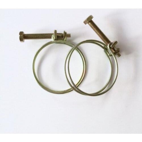 Free shipping 10Pcs Hose Clamp Adjustable Pipe Clamp Double Wire Hose Clip Clamp Plumbing Fastener Hardware16 Sizes