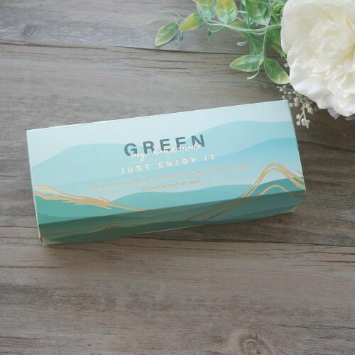 Gold Green Mountain Design 10pcs 18.5*7*5 Cm Paper Box Candy Cookie Soap Chocolate Party Birthday DIY Gift Packaging