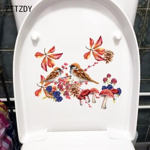 ZTTZDY 24.6×20.9CM Creative Plant Splicing Wreath Home Room Wall Decoration WC Toilet Sticker T2-1151