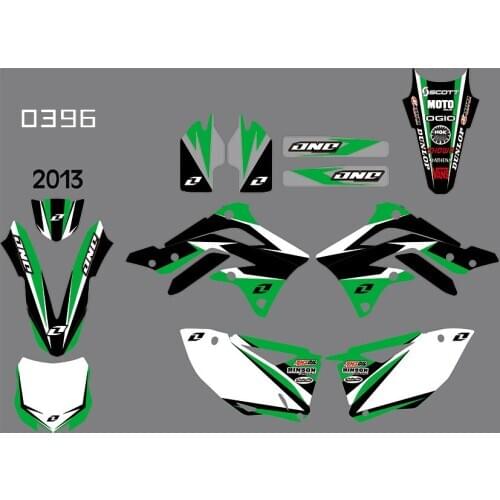 0396 motorcycle Team Graphic & Backgrounds Decal Stiker Kits for Kawasaki KXF450 2013