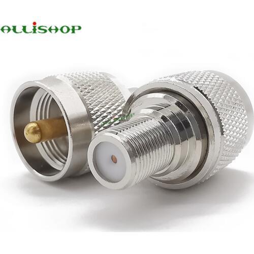1Pcs PL259 SO239 UHF Male to F Female Jack RF Adapter Wire Connector UHF Male to F Female RF Coaxial Coax Adapter Connector
