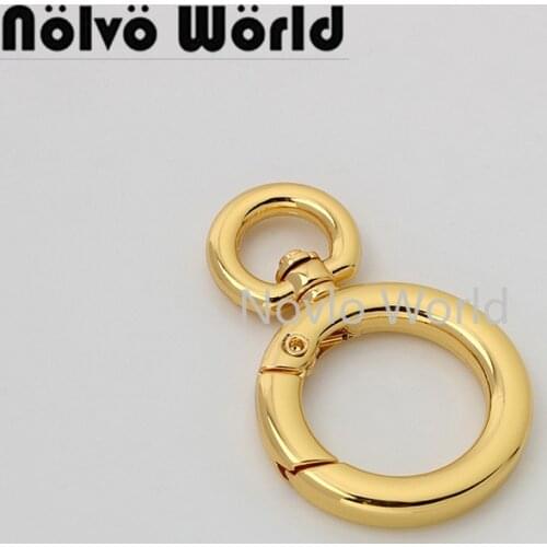 10-50pieces deep gold 20mm 3/4'' spring rings for chain and shoulderbag connector bag o ring strap hardware