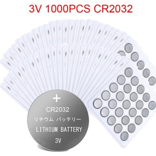 1000PCS CR2032 Lithium Button Coin Cell Batteries 3V CR 2032 DL2032 ECR2032 BR2032 Battery For Watch Electronic Remote