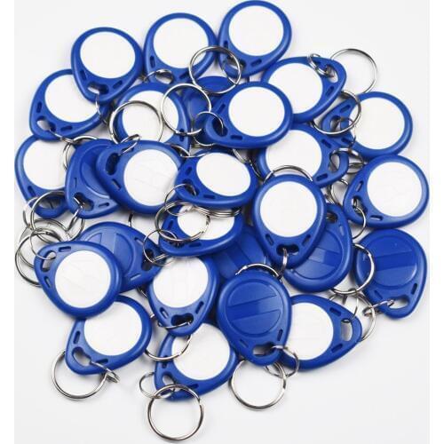 1000pcs/lot EM4305 T5577 125khz Copy Rewritable Writable Rewrite keyfobs RFID Tag Key Ring Card Proximity Token Badge Duplicate