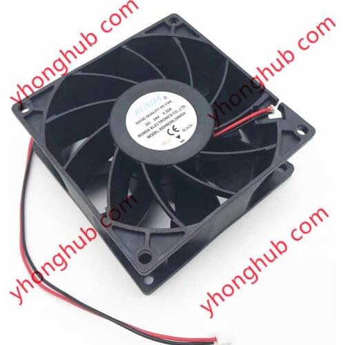 RUNDA RSH9225L24N40A DC 24V 0.35A 90x90x25mm 2-wire Server Cooling Fan