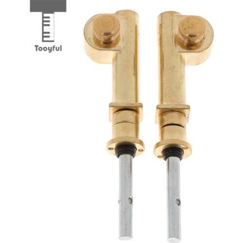 Tooyful Durable 2 Pieces Copper Vortex Erhu Axis Shaft Mechanical Axis String Instrument DIY Parts 9cm