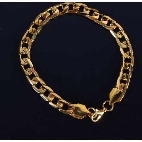 2021 Bracelets & Bangles Mens European And American Exquisite Plated Hand Ornaments 10 Mm Full Side Bracelet Border Hot Sale