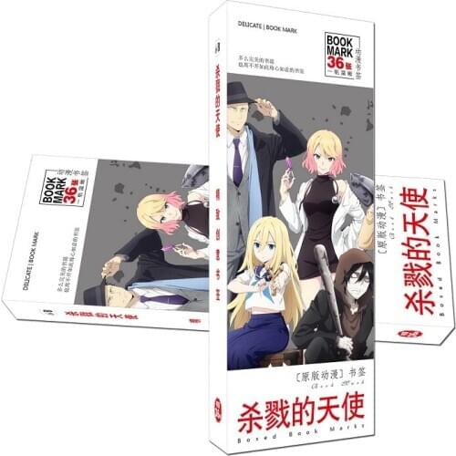 36 Pcs/Set New Anime Angels of Death Paper Bookmark Stationery Bookmarks Book Holder Message Card