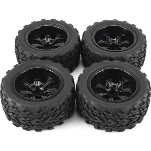 4Pcs Off-road Wheel Rim And Tires For 1/10 Monster Truck Racing RC Car Accessories Excellent Workmanship
