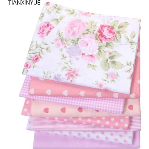 8 pcs flower farbic Rural floral cotton fabric textile bag fabric for Sewing patchwork craftsTilda Cloth 40*50cm Free Shipping