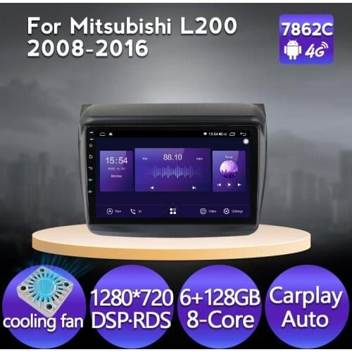 For Mitsubishi PAJERO Sport 2 L200 Triton 2008-2016 Car Radio Multimedia Video Player Navigation IPS GPS 9inch Android 6G Canbus