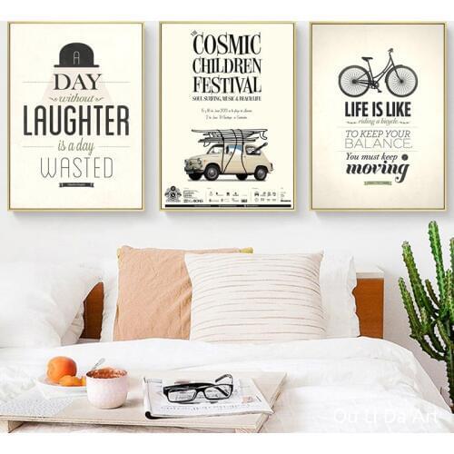 No frame 3pcs Nordic bike memory of Paris canvas printings oil painting printed on canvas home wall art decoration picture