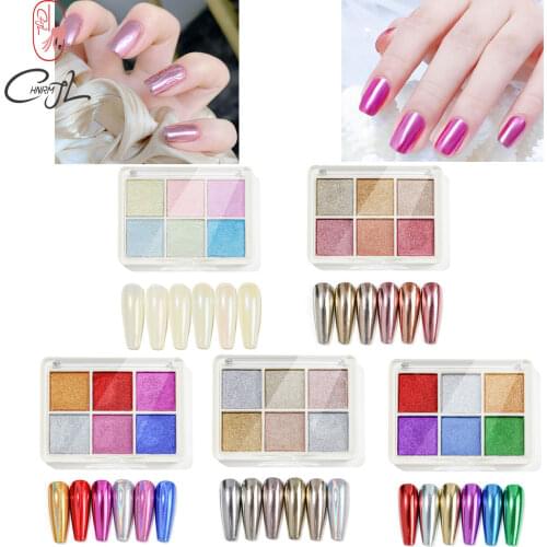 CHNRMJL 30Colors/Set Nail Solid Magical Powder Holo Metallic Chrome Mirror Nails Glitter Pigment DIY Nails Art Decorations Tool