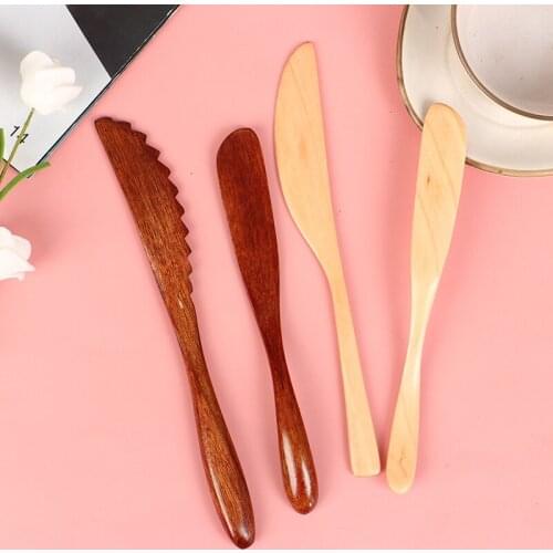 Wooden Marmalade Knife Mask Butter Knife Cheese Dessert Jam Tabeware Dinner Breakfast Toast Bread Thick Handle Knife Kichen Tool