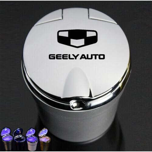For Geely Atlas NL3 X7 2020 Car Logo Ashtray With LED Light Car Ashtray Trash Box Creative Personality Ashtray Car Sign Ashtray